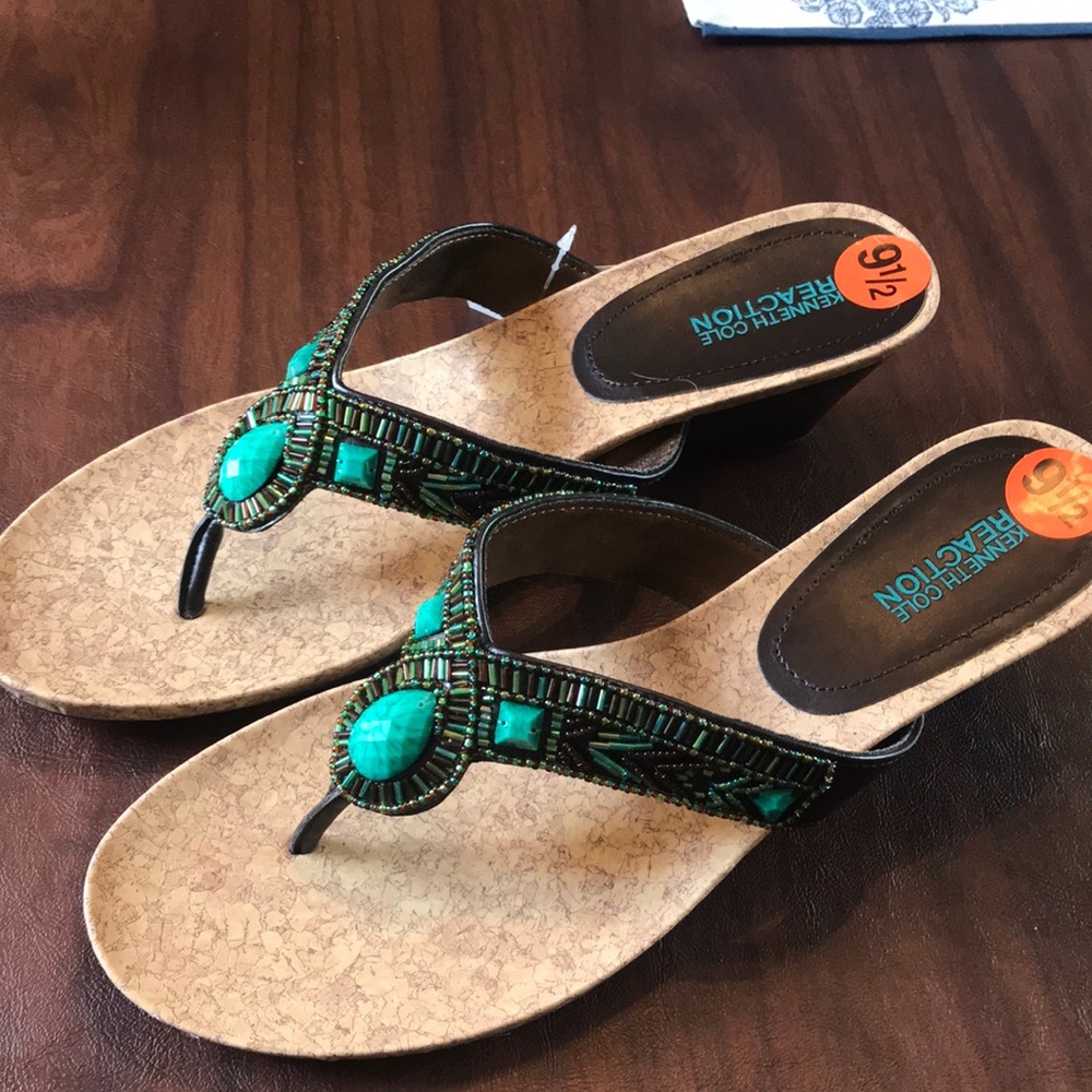 Kenneth Cole reaction heeled  sandals brand new with tag, size 9.5